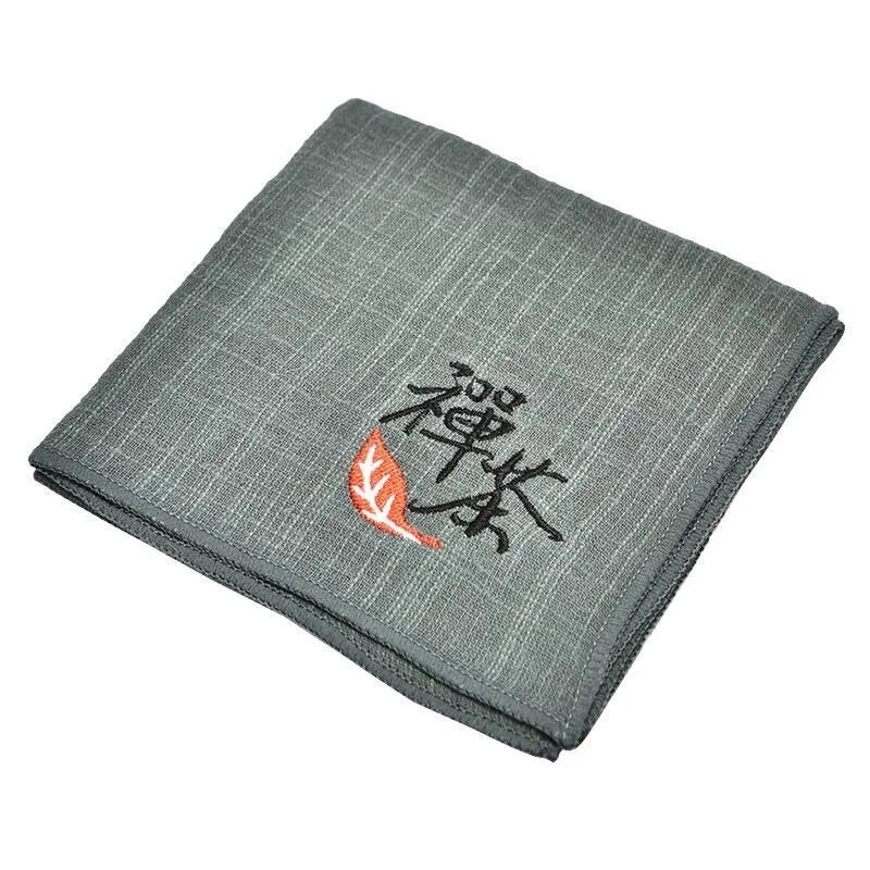 Prosop absorbant de ceai din cânepă, din bumbac, îngroșat, mic, pătrat, prosop Zen din pânză de ceai, pentru oală, accesorii chinezești pentru ceremonie a ceaiului LE775