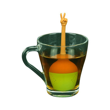 Инфузер за чай Хранителен силиконов чайник Поднос Цедка за чай с подправки Билков филтър Аксесоари за прибори за чай Кухненски инструменти Инфузер за чай
