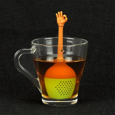 Tea infuser Élelmiszer minőségű szilikon teáskanna tálca Fűszertea szűrő Gyógynövényfilter Teásedény Kiegészítők Konyhai eszközök Tea infuser