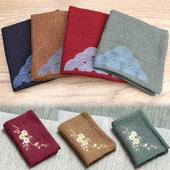 Vintage obrt za čajnu ceremoniju za upijanje vodeČajni ručnik Debeli pamučni lan Mekani ručnik Čajna krpa Japanski vezeni čajni ubrus