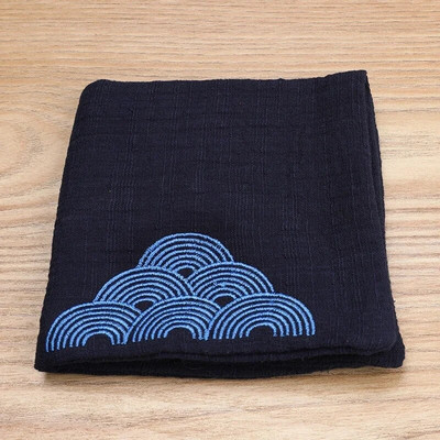 Vintage obrt za čajnu ceremoniju za upijanje vodeČajni ručnik Debeli pamučni lan Mekani ručnik Čajna krpa Japanski vezeni čajni ubrus