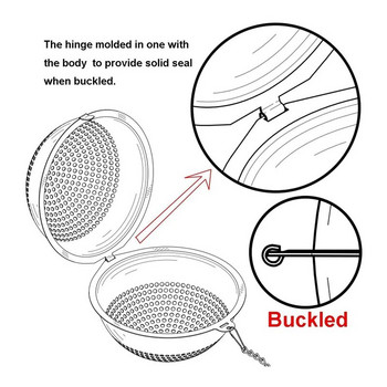 2 опаковки Мрежеста топка за чай от неръждаема стомана 304 2,1-инчов инфузер за чай Цедка Филтър Дифузер за насипен чай
