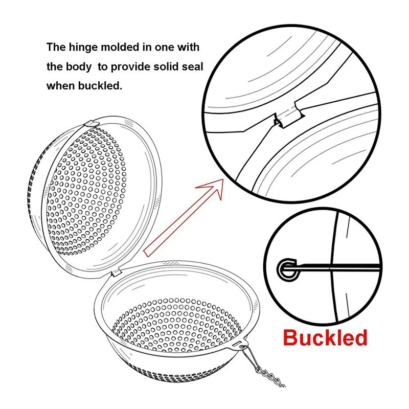 2 pakiranja Mrežaste kuglice od nehrđajućeg čelika 304 2,1 inča Infuzor za čaj Cjedilo Filter Difuzor za rasuti čaj