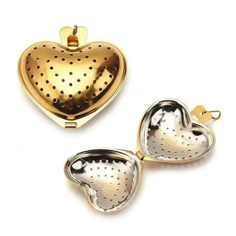Cjedilo za čaj u obliku srca Infuser za čaj od nehrđajućeg čelika s zaključavanjem Mrežasto cjedilo za natapanje čaja Kuhinjski dodaci