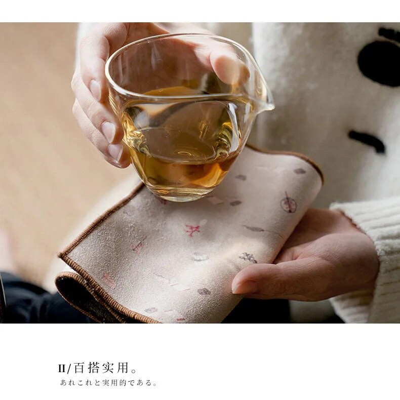 Kineski zen pamučni laneni čajni ručnik upijajući čajni stolnjak krpa Kućanski svestrani kung fu set za čaj Dodaci za čajnu ceremoniju