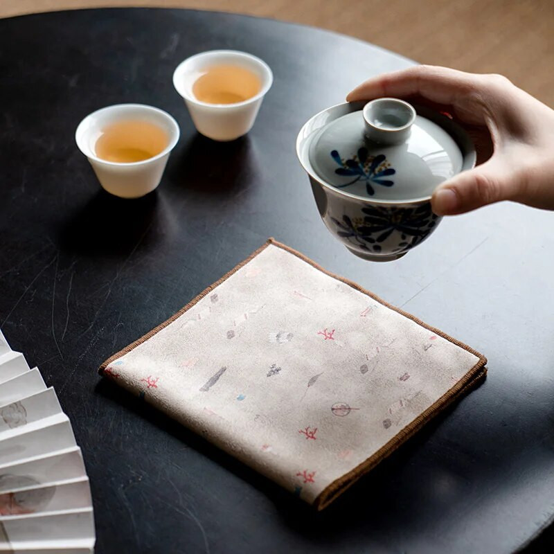 Kineski zen pamučni laneni čajni ručnik upijajući čajni stolnjak krpa Kućanski svestrani kung fu set za čaj Dodaci za čajnu ceremoniju