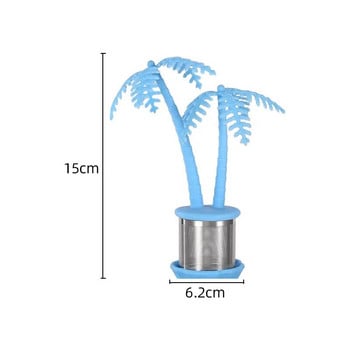 Creative Coconut Tree 304 Неръждаема стомана Многократна настойка за чай Цедка за чай Чайник Филтър за подправки от чаени листа Кухненски джаджи