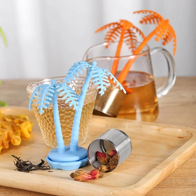 Creative Coconut Tree 304 nehrđajući čelik višekratni infuzor za čaj Cjedilo za čaj čajnik Loose Tea Leaf Filter za začine Kuhinjski gadgeti