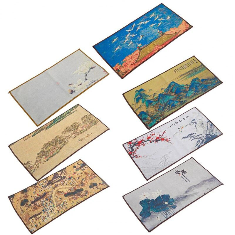 Kineski oslikana kuhinjska krpa Upijajuća krpa Pamuk Lan Krpa za čišćenje stola Krpa za čaj Čišćenje posuđa u kućanstvu Obrišite salfetki na stol