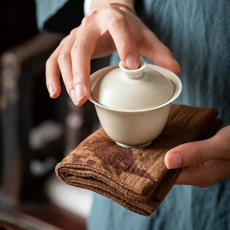 Pamučne i lanene vezene kuhinjske krpe upijaju vodu i zgušnjavaju kuhinjsku krpu Retro višenamjenske kuhinjske krpe Pribor za čaj LE773