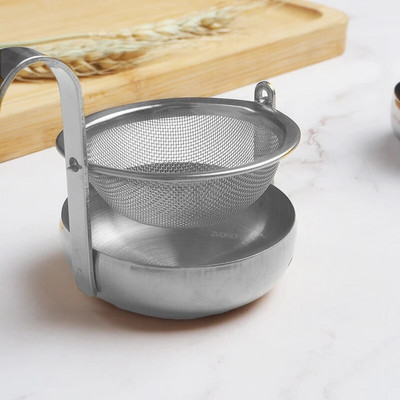 NOVO Rotirajuće cjedilo za čaj od nehrđajućeg čelika zlato srebro fina mrežica filter za čaj sito posuđe za čaj 360 rotirajući ulijevač čaja kuhinjski alat
