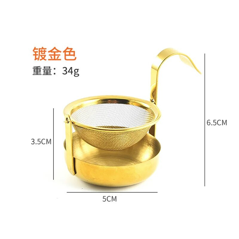 NOVO Rotirajuće cjedilo za čaj od nehrđajućeg čelika zlato srebro fina mrežica filter za čaj sito posuđe za čaj 360 rotirajući ulijevač čaja kuhinjski alat