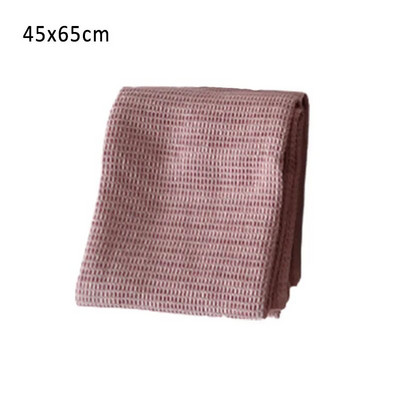 1Pcs 45*65CM Višenamjenski ručnik za ruke Kupaonski pribor S uzorkom vafla Njega lica Četvrtasti uzorak Kuhani ručnici Pamuk čiste boje