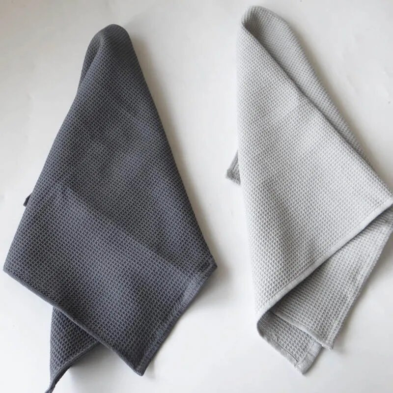 1Pcs 45*65CM Višenamjenski ručnik za ruke Kupaonski pribor S uzorkom vafla Njega lica Četvrtasti uzorak Kuhani ručnici Pamuk čiste boje