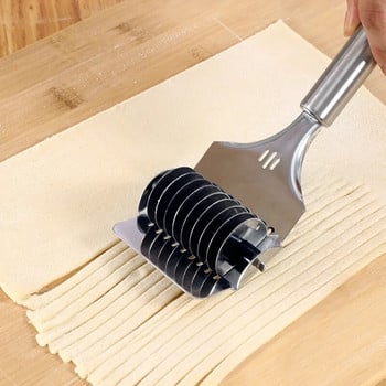 Ръчна резачка за юфка от неръждаема стомана Машина за навиване на спагети Пресаваща резачка за тесто за юфка Кухненски нож за шалот Инструмент за готвене