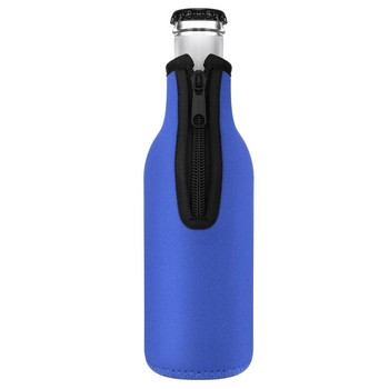 Ψυγείο μπουκαλιών μπύρας με φερμουάρ Φορητό νεοπρένιο κενού μανίκι Κάλυμμα μπουκαλιού νερού μονωτή τσάντα γυάλινη θήκη μπουκαλιού