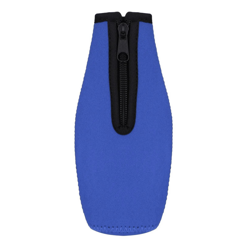 Alaus butelio aušintuvas su užtrauktuku Neopreno vakuuminio puodelio rankovės vandens butelio dangtelio izoliatoriaus rankovės maišelio stiklinio butelio dėklas