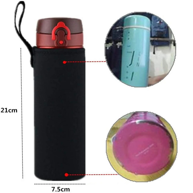 Sportinis vandens butelio dangtelis Neopreno izoliacinis virdulio dangtelis Nešiojamų vakuuminių puodelių rinkinys Sporto stovyklavimo priedai Puodelis Butelio puodelis