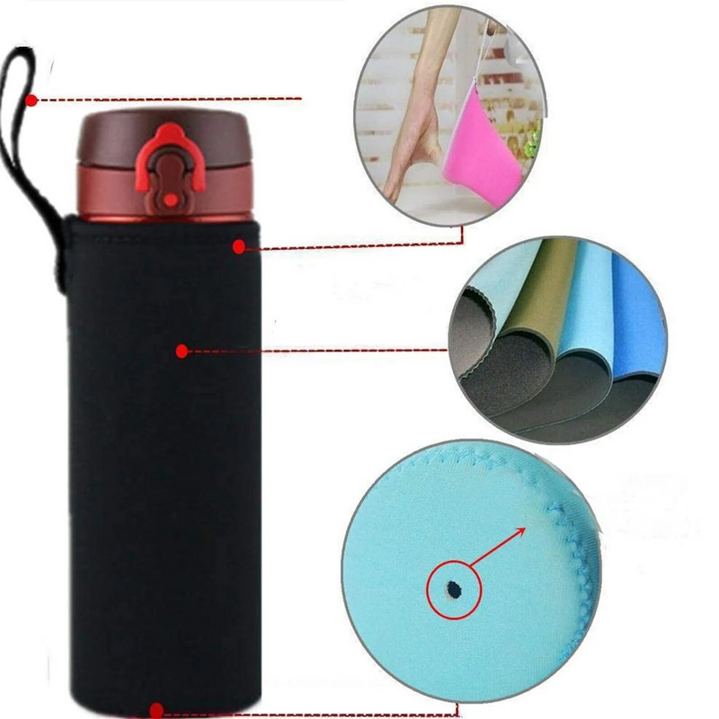 Sportinis vandens butelio dangtelis Neopreno izoliacinis virdulio dangtelis Nešiojamų vakuuminių puodelių rinkinys Sporto stovyklavimo priedai Puodelis Butelio puodelis
