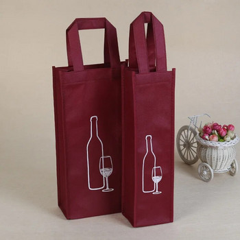 δημιουργικές τσάντες συσκευασίας χάρτινο κουτί δώρου με κορδόνι για μπουκάλι κόκκινο κρασί
