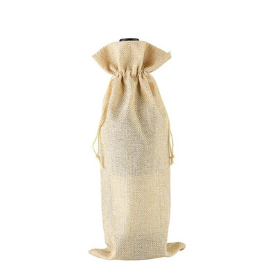 Linased veinikotid Veinipudeli kaaned koos pingutusnööriga veinikoti hoidja kandekott pakendikott Pulmapeo kujundus kingitus