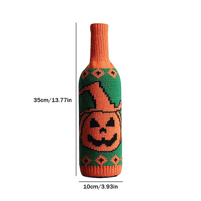 Halloween Vrećice za vino Navlaka za bocu Lubanja Bundeva Pletena torbica za bocu vina za Helloween Party Rođendan Blagdanski Dekor Kućna pohrana