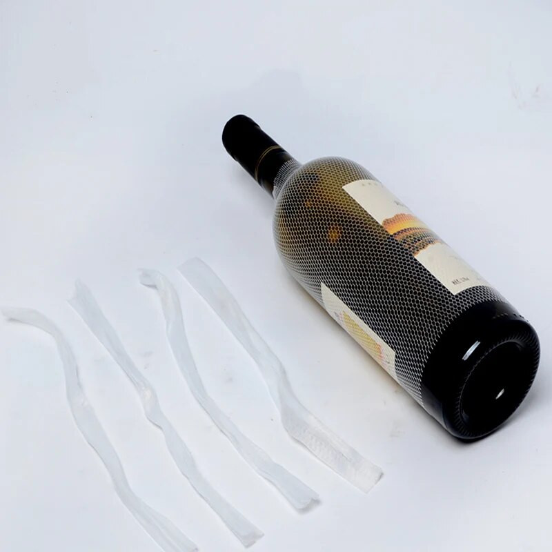 20db PE vörösboros palack fedő tároló hálós palacktasak az italcsomagolás megelőzésére, díszítő bortartozékok