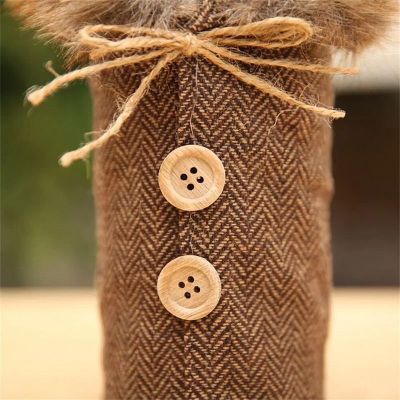 Vakarėlio reikmenys Kalėdų dovanų vakarienės stalo dekoras Vyno butelio dangtelis Dovanų maišelio mygtukas Vyno dangtelis Kalėdų butelio maišelis