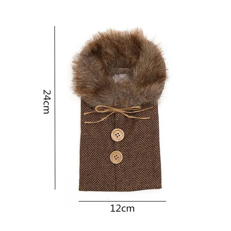 Vakarėlio reikmenys Kalėdų dovanų vakarienės stalo dekoras Vyno butelio dangtelis Dovanų maišelio mygtukas Vyno dangtelis Kalėdų butelio maišelis