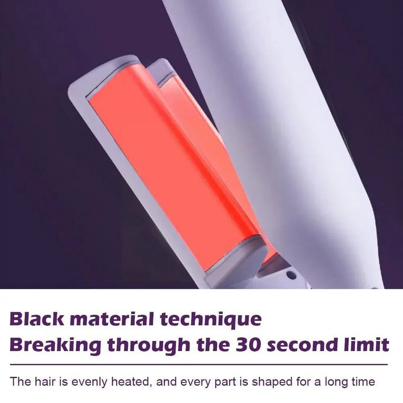 32 mm valoviti uvijač za kosu, profesionalni francuski uvijač za kosu s roladom od jaja Valoviti valoviti uvijač za kosu, brzo zagrijavanje, alat za oblikovanje kose za volumen