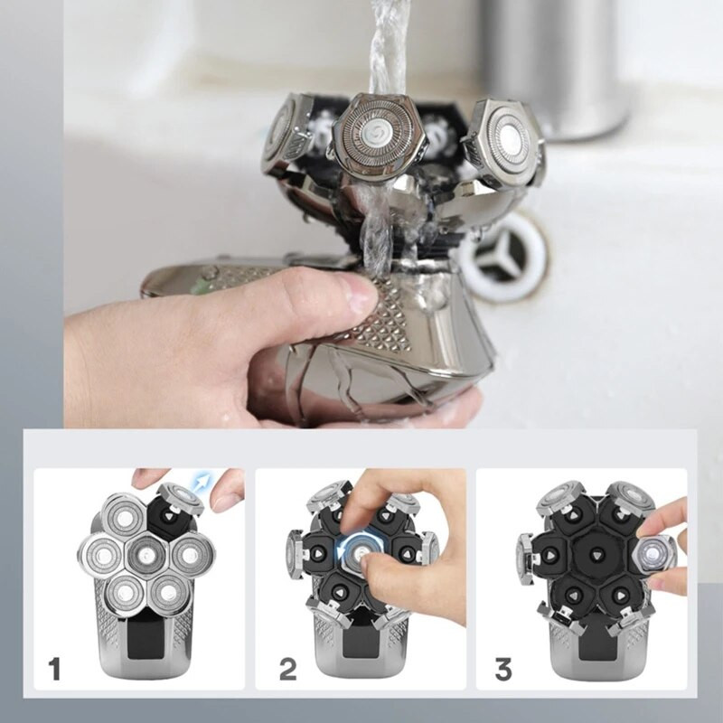 Zamjena za brijače glave 5/6/7/8 glava brada dlaka zamjena oštrica za britvu za glavu za ćelave muškarce univerzalni interf A0NC