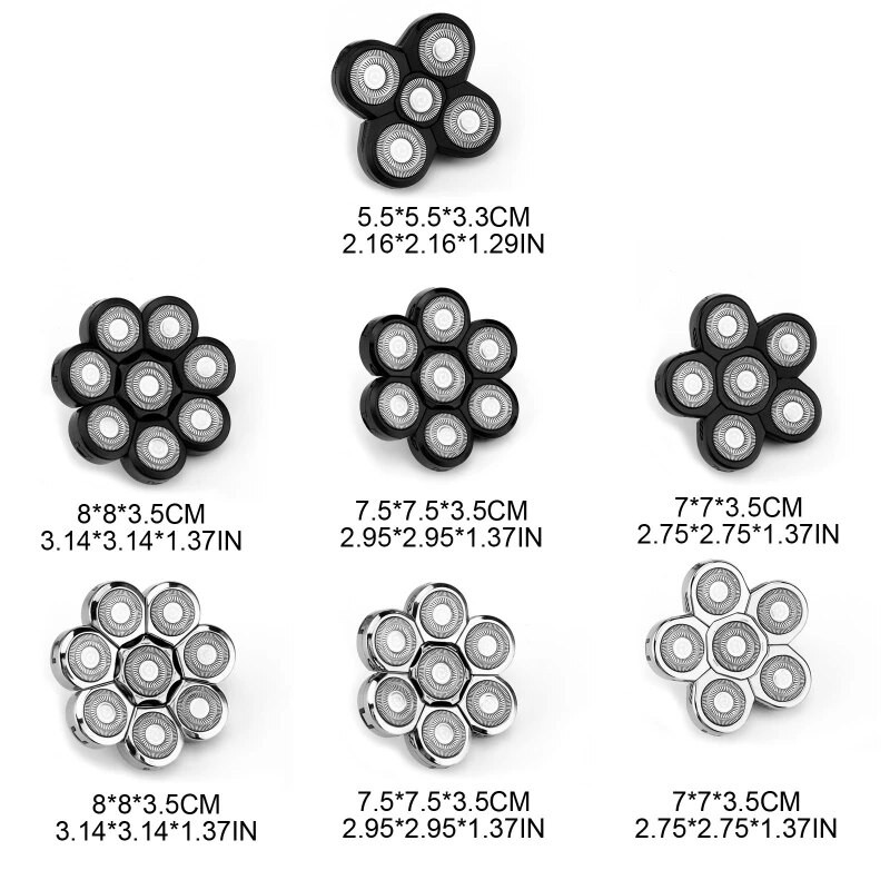 Zamjena za brijače glave 5/6/7/8 glava brada dlaka zamjena oštrica za britvu za glavu za ćelave muškarce univerzalni interf A0NC