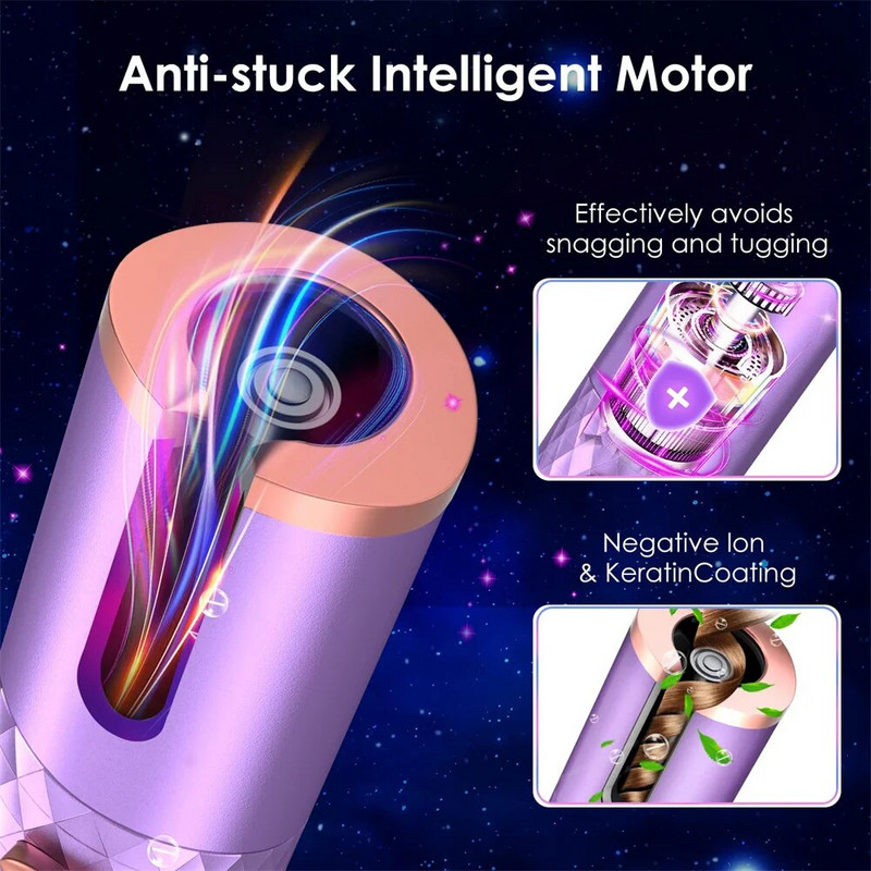 Automatski uvijač za kosu Bežični automatski uvijač za kosu Bežični automatski uvijač Svilenkaste kovrče Brzo zagrijavanje USB prijenosni automatski uvijač za kosu