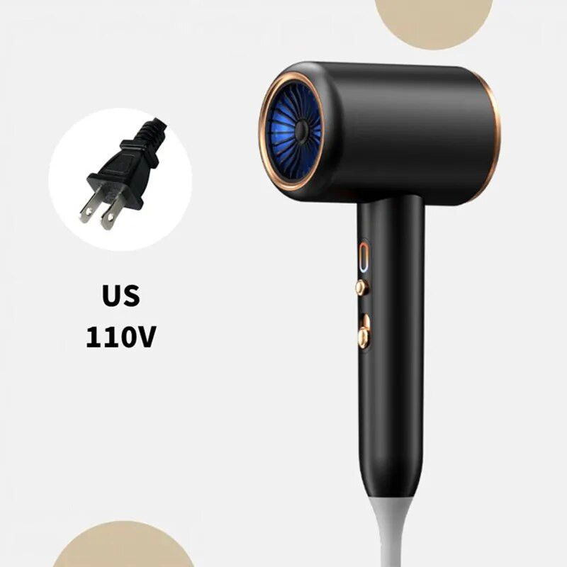 Novo brzo sušilo za kosu 2400 W, brzo sušenje plave svjetlosti, tihi fen za kosu s negativnim ionima velike snage za kućni frizerski salon