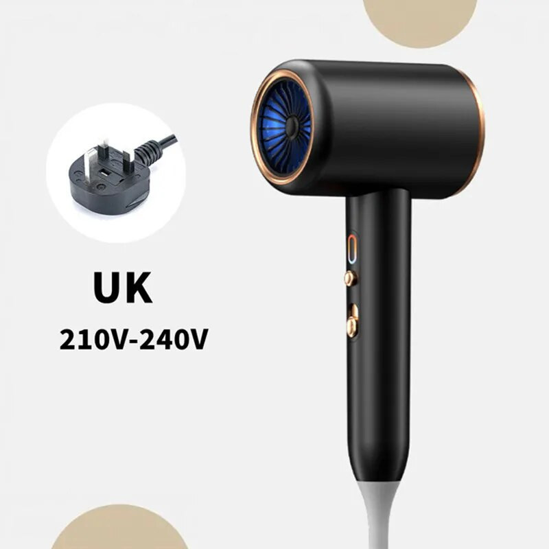 Novo brzo sušilo za kosu 2400 W, brzo sušenje plave svjetlosti, tihi fen za kosu s negativnim ionima velike snage za kućni frizerski salon