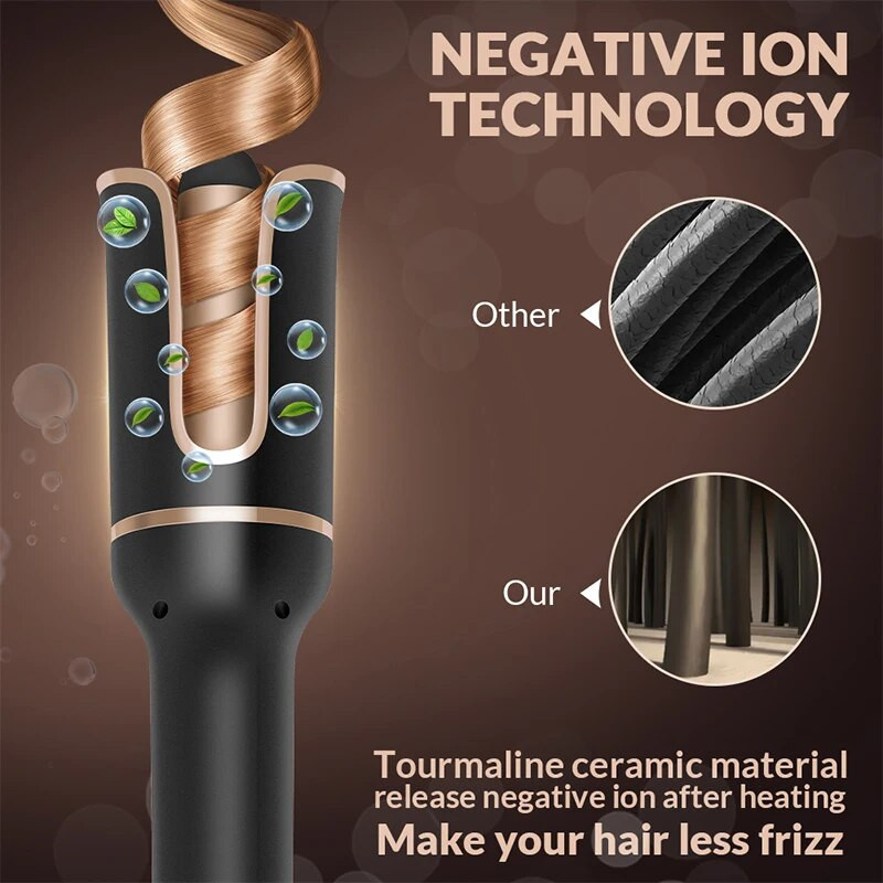 Automatikus Hajcsavaró Automatikus Hullámtekercs Ferro hullámos Crimping Curl Tool Ringlet Loop Roller elektromos göndör hullámvasaló