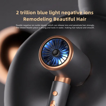 Νέο πιστολάκι μαλλιών υψηλής ταχύτητας 2400W Super Large Volume Air, Fast Drying Blue Light Negative Ion Home Hair Salon Professional Έκδοση