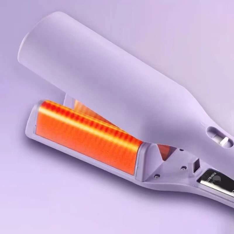 32 mm franču matu lokotājs Wave Profesionāls olu ruļļa matu locīšanas dzelzs rievotais viļņveida veidotājs, ātri uzkarstošs apjomu palielinošs veidošanas rīks