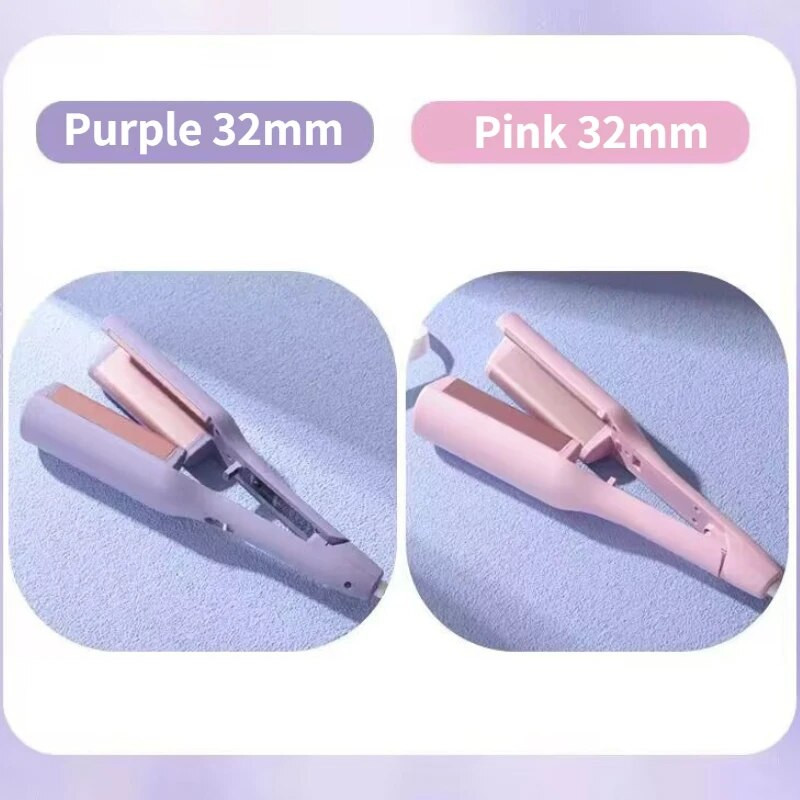 32 mm franču matu lokotājs Wave Profesionāls olu ruļļa matu locīšanas dzelzs rievotais viļņveida veidotājs, ātri uzkarstošs apjomu palielinošs veidošanas rīks