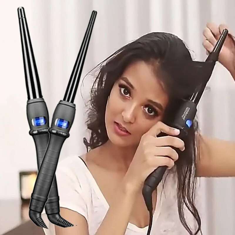 Kerámia Styling Tools Professzionális Hajsütő Vas Hajhullám Körte Virág Kúp Elektromos Hajcsavaró Göndörítő Pálca