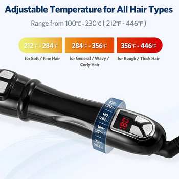 Περιστρεφόμενο ραβδί για μπούκλες 1,1/1,25 ιντσών Αυτόματο ψαλίδι για μπούκλες 30s Instant Heat Auto Hair Waver Σίδερα styling μαλλιών