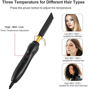One Step Volumizer Πιστολάκι μαλλιών Ισιωτικό μαλλιών και μπικουτί Σαλόνι Styling Βούρτσα ζεστού αέρα Tangle Negative Ions Hair Blower