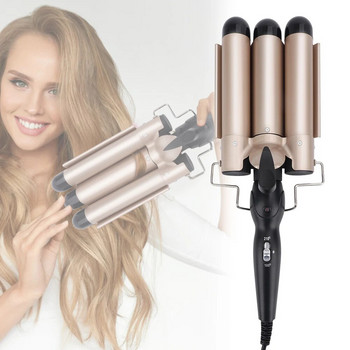 Σίδερο για μπούκλες μαλλιών 3 σωλήνων 25 Ηλεκτρικά μπουκλάκια 32mm Wave Hair Style Τριπλό βαρέλι Ρολό αυγών Styling Hair Beauty Hair Device