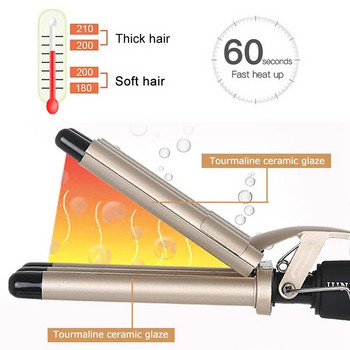 Σιδερένιο μπούκλας Ηλεκτρική κεραμική επίστρωση Roller 5 Barrel Styler Hair Waves 3 Barrels Dual Voltage Hair Styling Roller