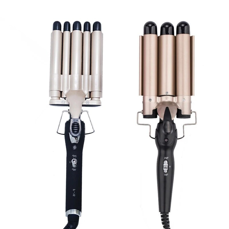 Uvijač za kosu Električni keramički premaz Uvijač za kosu Valjak za oblikovanje kose s 5 bačvi Valovi za kosu 3 bačve Alati za oblikovanje kose s dvostrukim naponom