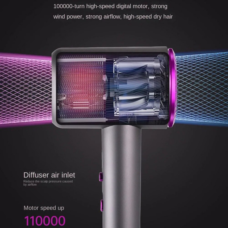 Profesionalno sušilo za kosu velike brzine od 2400 W s negativnim ionima velike brzine za njegu kose Električno sušilo za kosu Salon alati za oblikovanje