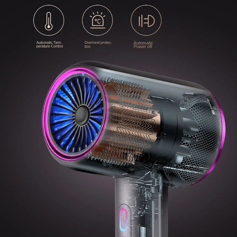 Profesionalno sušilo za kosu velike brzine od 2400 W s negativnim ionima velike brzine za njegu kose Električno sušilo za kosu Salon alati za oblikovanje