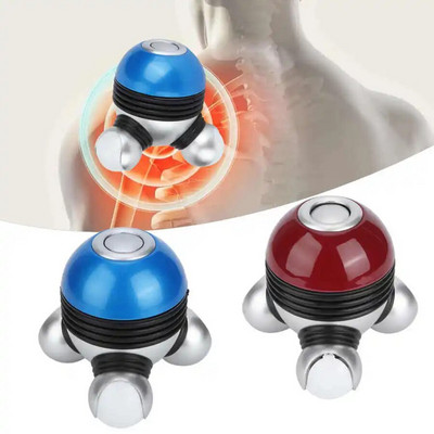 Rankinis vibruojantis masažuoklis su LED šviesa, skirtas savaiminiam masažui atpalaiduoti arba raumenų įtempimo mini masažuoklis nuo skausmo