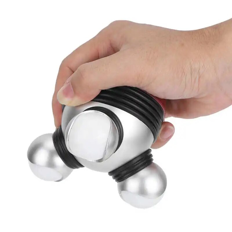 Rankinis vibruojantis masažuoklis su LED šviesa, skirtas savaiminiam masažui atpalaiduoti arba raumenų įtempimo mini masažuoklis nuo skausmo