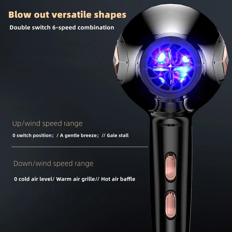 Novo profesionalno sušilo za kosu visoke snage, brzo sušenje, plavo svjetlo, tihi fen s negativnim ionima, preporučuju kućni frizeri